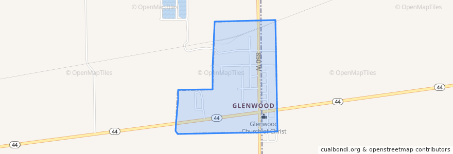 Mapa de ubicacion de Glenwood.