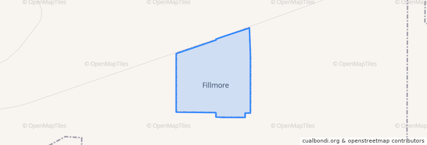 Mapa de ubicacion de Fillmore.