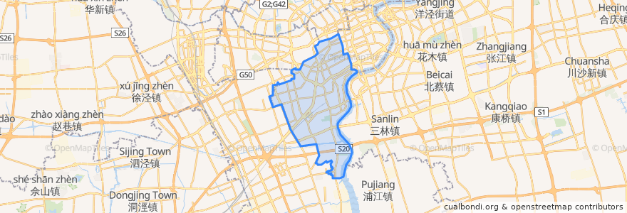 Mapa de ubicacion de 徐汇区.