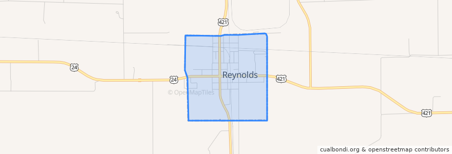 Mapa de ubicacion de Reynolds.