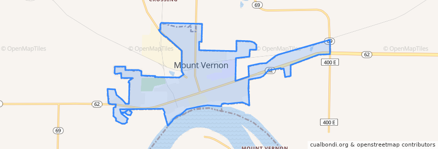 Mapa de ubicacion de Mount Vernon.