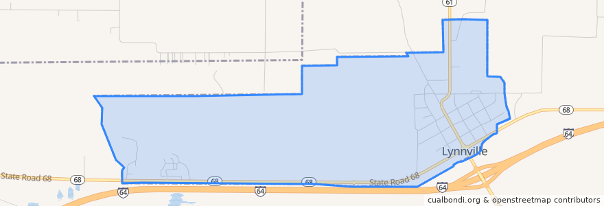 Mapa de ubicacion de Lynnville.