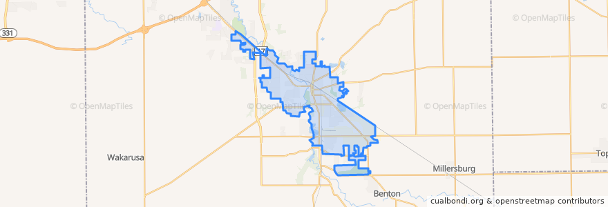 Mapa de ubicacion de Goshen.