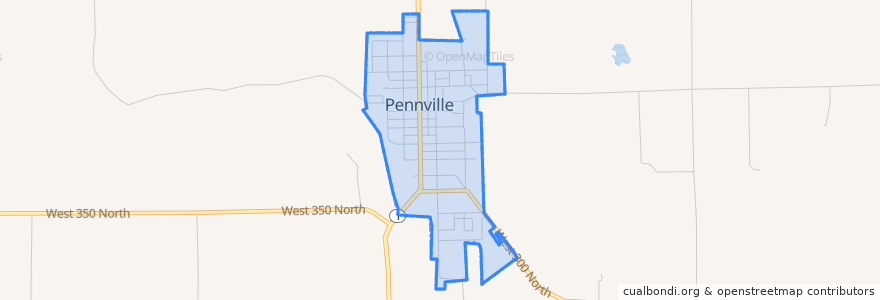 Mapa de ubicacion de Pennville.