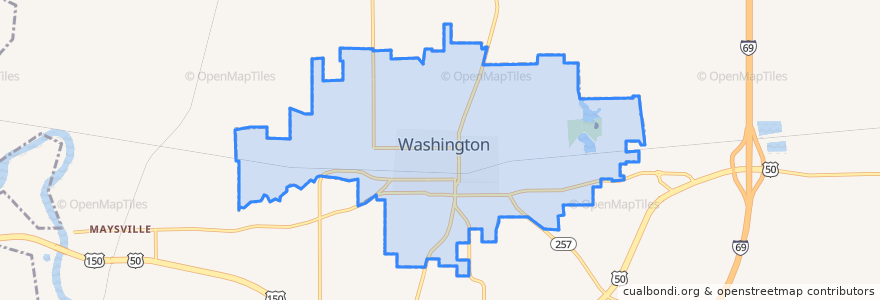 Mapa de ubicacion de Washington.