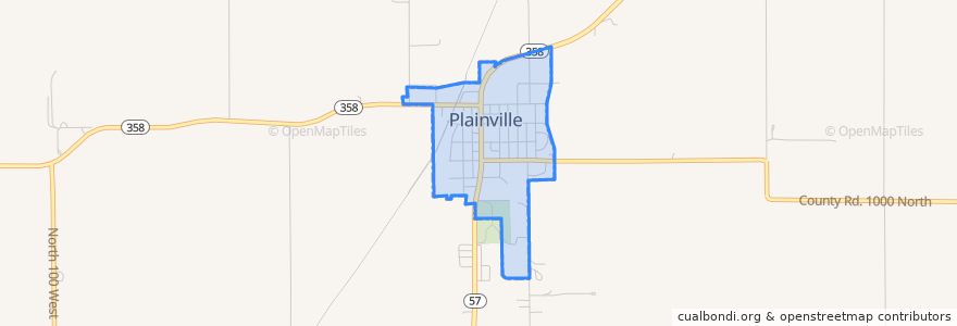 Mapa de ubicacion de Plainville.