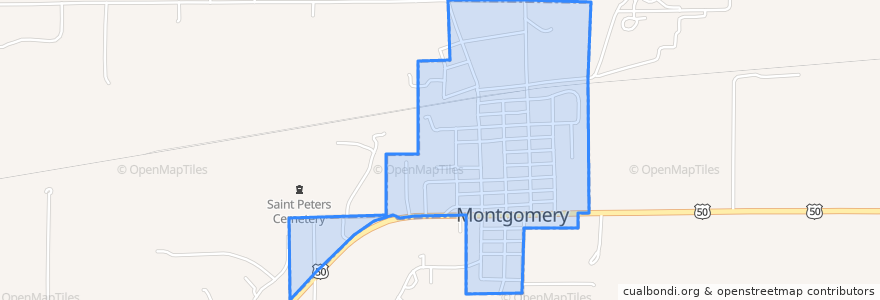 Mapa de ubicacion de Montgomery.