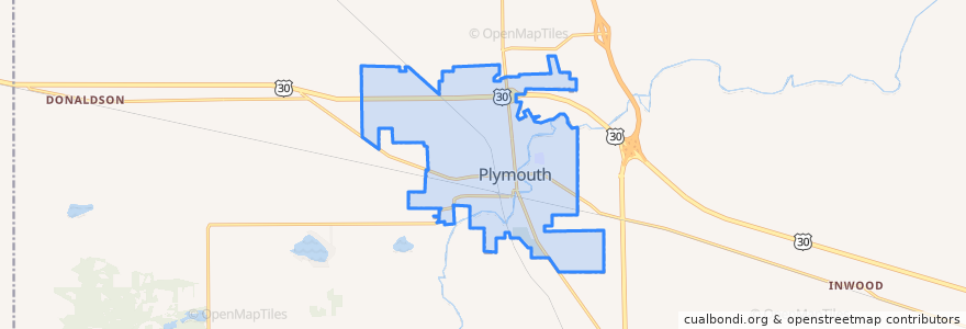 Mapa de ubicacion de Plymouth.