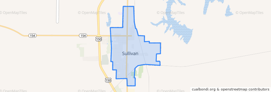 Mapa de ubicacion de Sullivan.