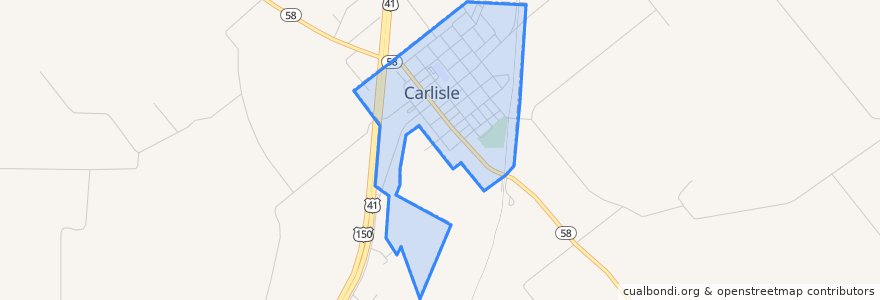 Mapa de ubicacion de Carlisle.