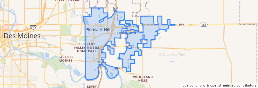 Mapa de ubicacion de Pleasant Hill.