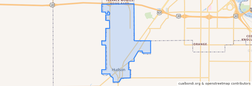 Mapa de ubicacion de Hudson.