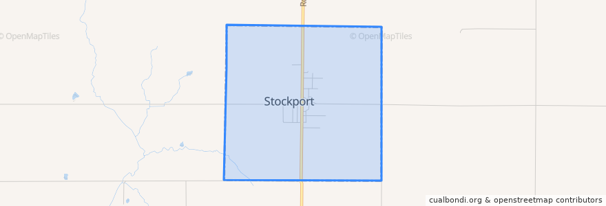 Mapa de ubicacion de Stockport.