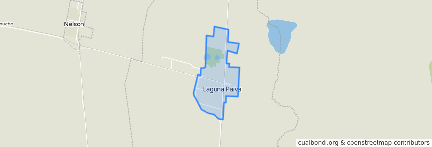 Mapa de ubicacion de Laguna Paiva.