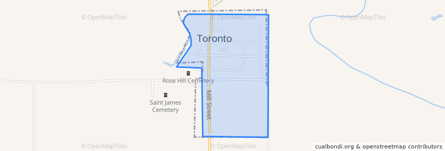 Mapa de ubicacion de Toronto.