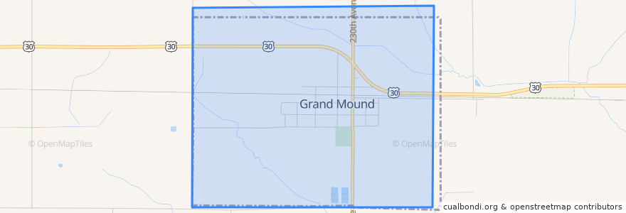 Mapa de ubicacion de Grand Mound.