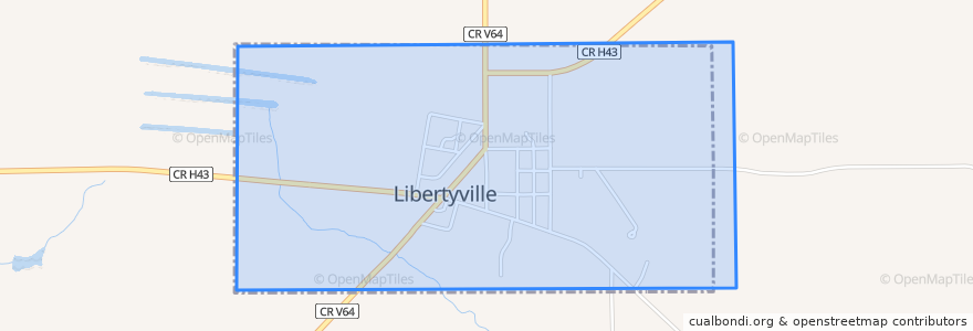 Mapa de ubicacion de Libertyville.