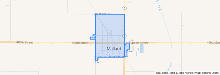 Mapa de ubicacion de Mallard.