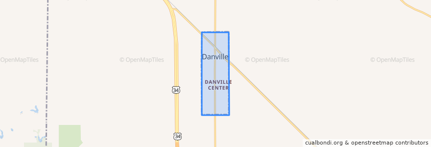 Mapa de ubicacion de Danville.