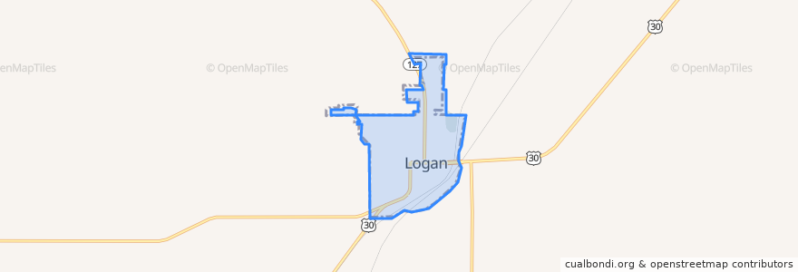 Mapa de ubicacion de Logan.