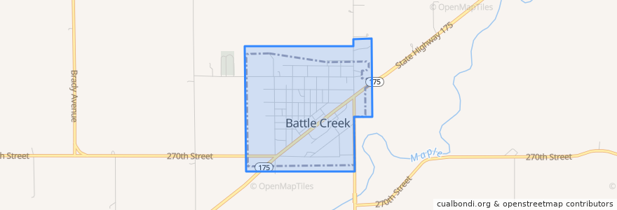 Mapa de ubicacion de Battle Creek.