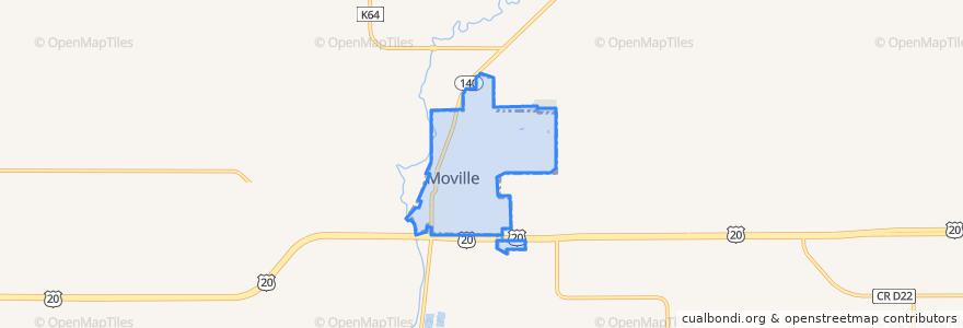 Mapa de ubicacion de Moville.