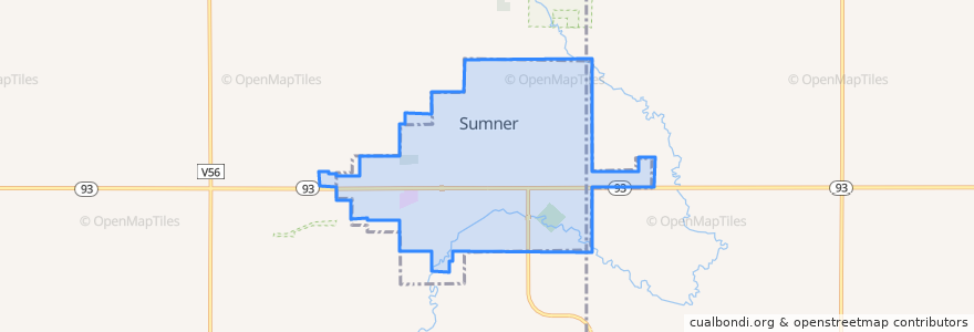 Mapa de ubicacion de Sumner.