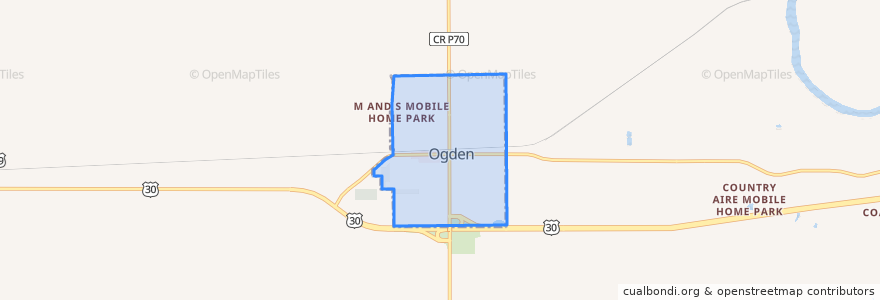 Mapa de ubicacion de Ogden.