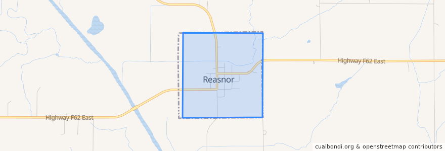 Mapa de ubicacion de Reasnor.