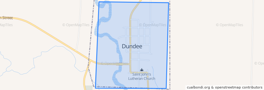 Mapa de ubicacion de Dundee.