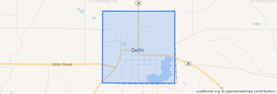 Mapa de ubicacion de Delhi.