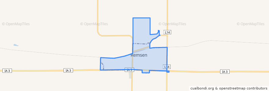 Mapa de ubicacion de Remsen.