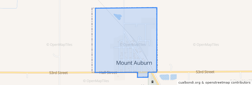 Mapa de ubicacion de Mount Auburn.