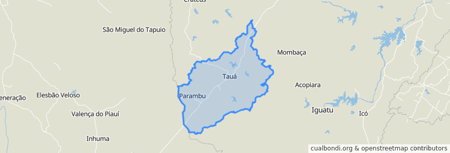 Mapa de ubicacion de Região Geográfica Imediata de Tauá.