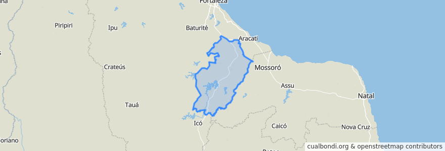 Mapa de ubicacion de Região Geográfica Imediata de Russas - Limoeiro do Norte.