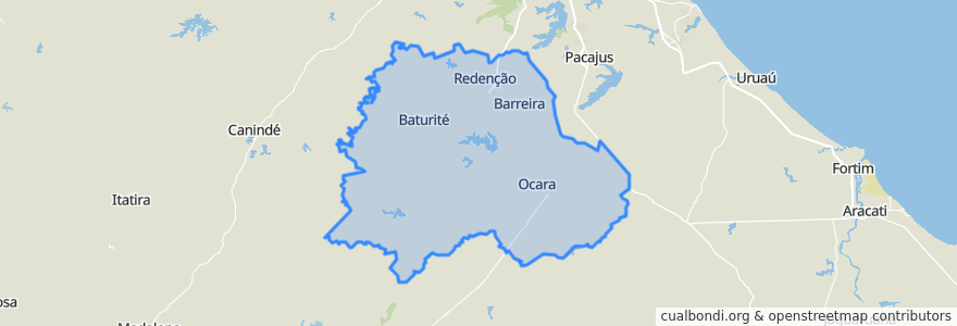 Mapa de ubicacion de Região Geográfica Imediata de Redenção-Acarape.