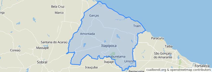 Mapa de ubicacion de Região Geográfica Imediata de Itapipoca.