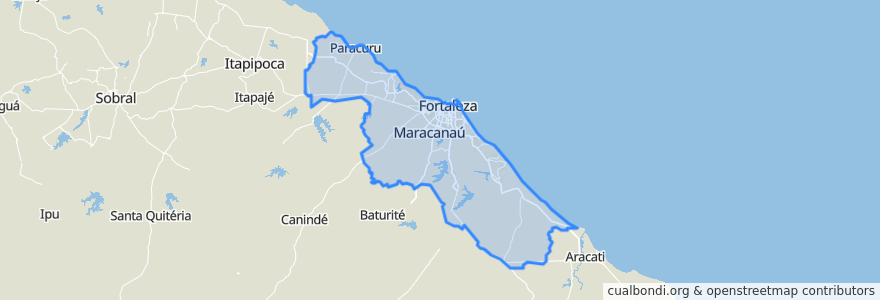 Mapa de ubicacion de Região Geográfica Imediata de Fortaleza.