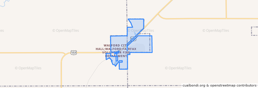 Mapa de ubicacion de Walford.