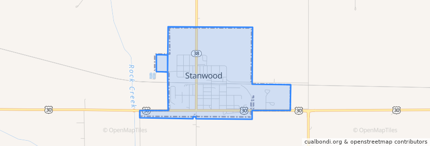 Mapa de ubicacion de Stanwood.