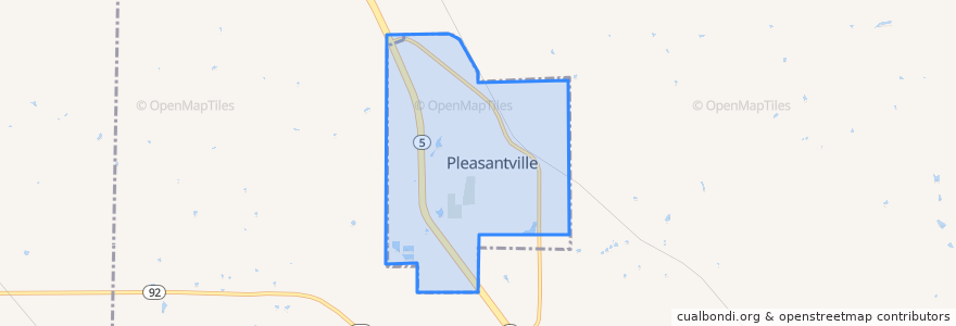 Mapa de ubicacion de Pleasantville.