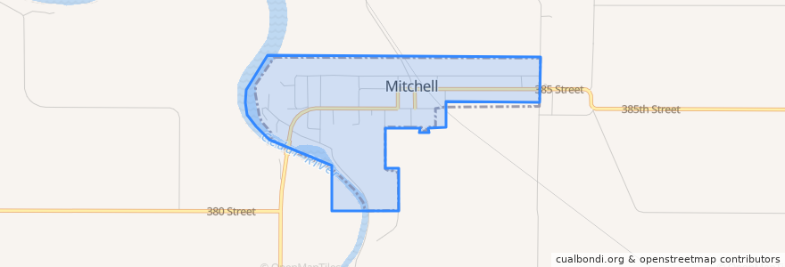 Mapa de ubicacion de Mitchell.