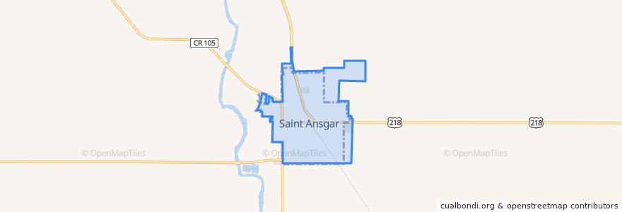 Mapa de ubicacion de Saint Ansgar.