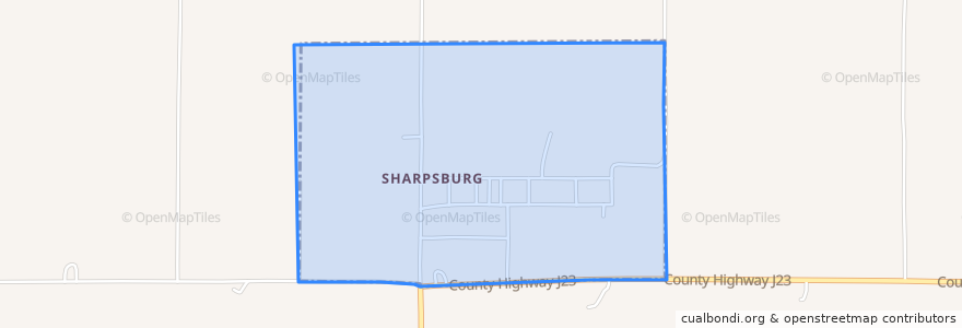 Mapa de ubicacion de Sharpsburg.