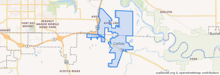 Mapa de ubicacion de Carlisle.