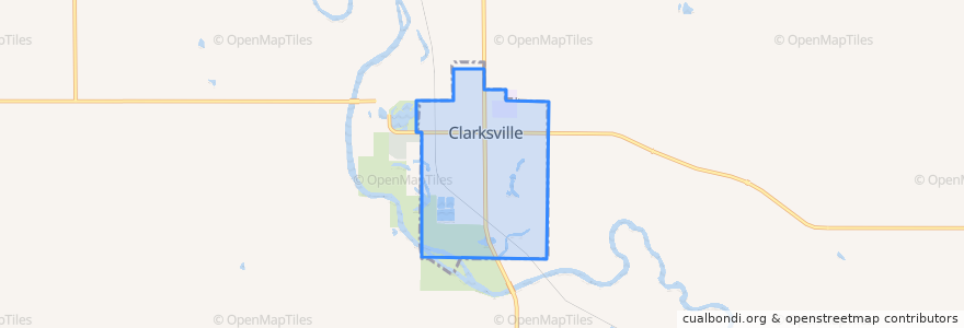 Mapa de ubicacion de Clarksville.