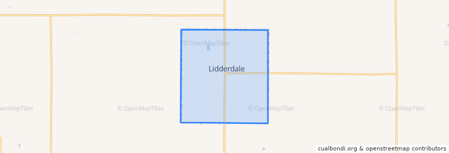 Mapa de ubicacion de Lidderdale.