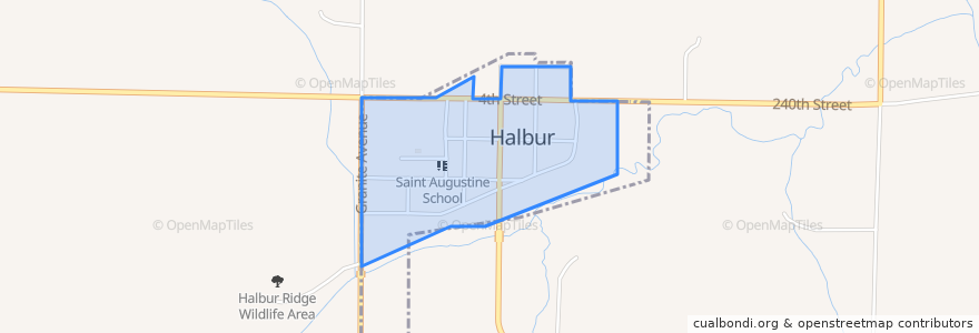 Mapa de ubicacion de Halbur.