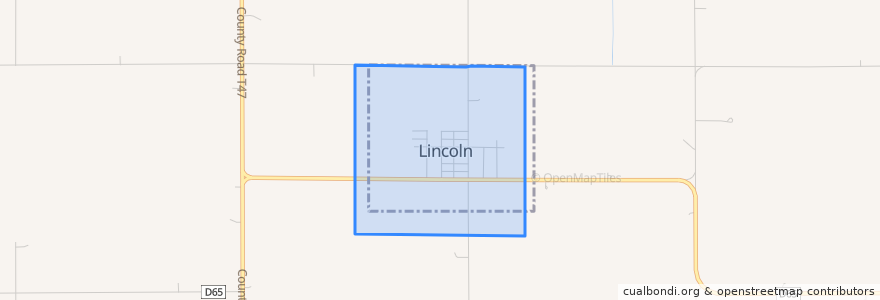 Mapa de ubicacion de Lincoln.