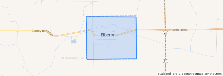 Mapa de ubicacion de Elberon.